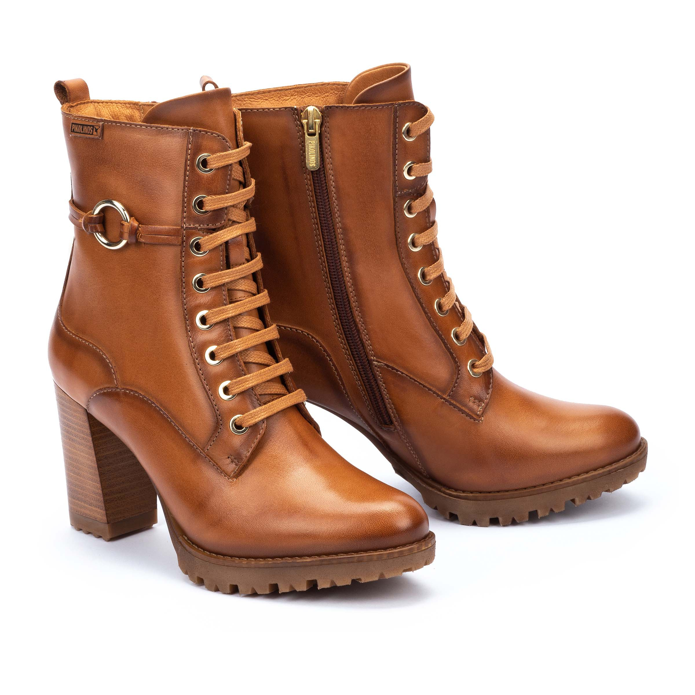 Botin arriba del tobillo Pikolinos de piel para mujer